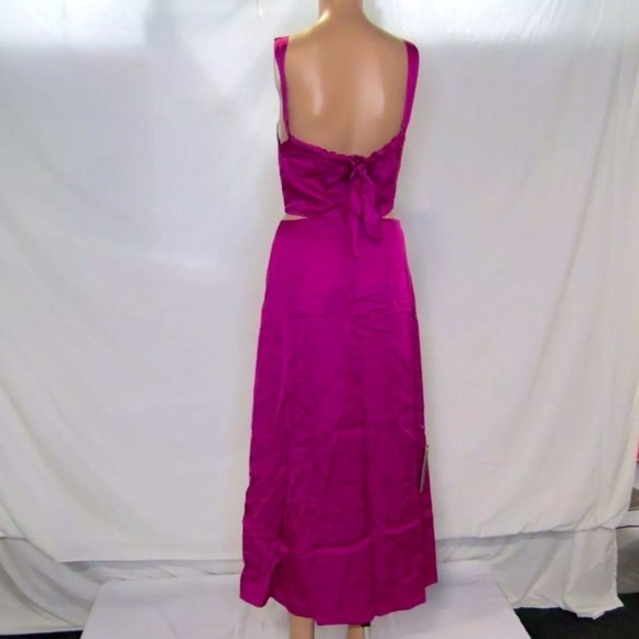 Anthropologie Size 2 Audry Cutout Maxi Dress Pink Purple NWT - Picture 5 of 8